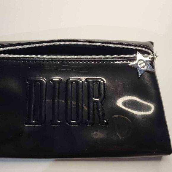Dior Black Cosmetic Bag with Silver Accents - Picture 1 of 7